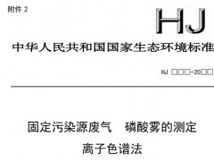 離子色譜法測(cè)定磷酸霧、硝酸霧的兩項(xiàng)生態(tài)環(huán)境標(biāo)準(zhǔn)正在征集意見(jiàn)