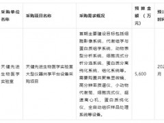天健生物醫(yī)學(xué)實驗室預(yù)算5600萬 采購共聚焦顯微鏡、質(zhì)譜儀等儀器設(shè)備