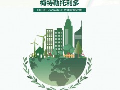 梅特勒托利多在CDP氣候變化評估和EcoVadis評定中名列前茅